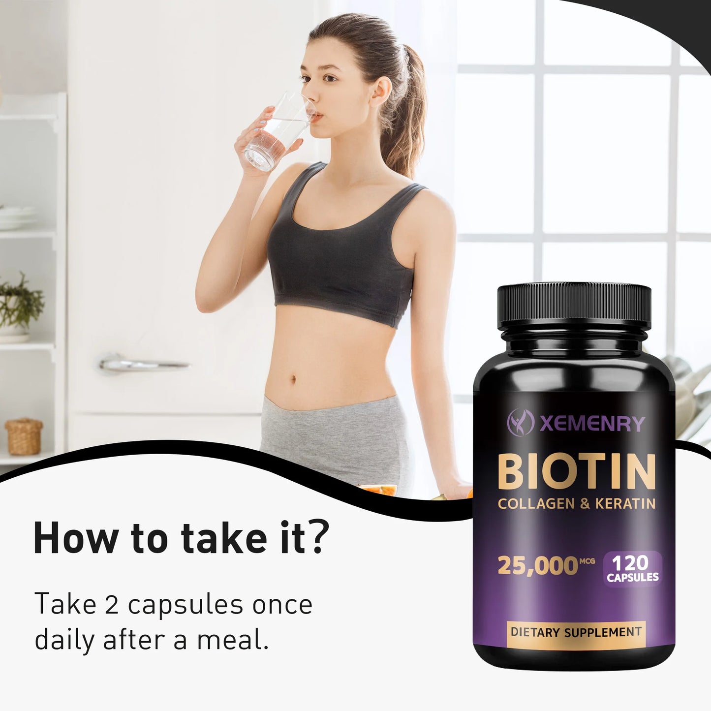 Biotin Collagen Keratin: Hair & Skin Beauty Boost - 120 Caps